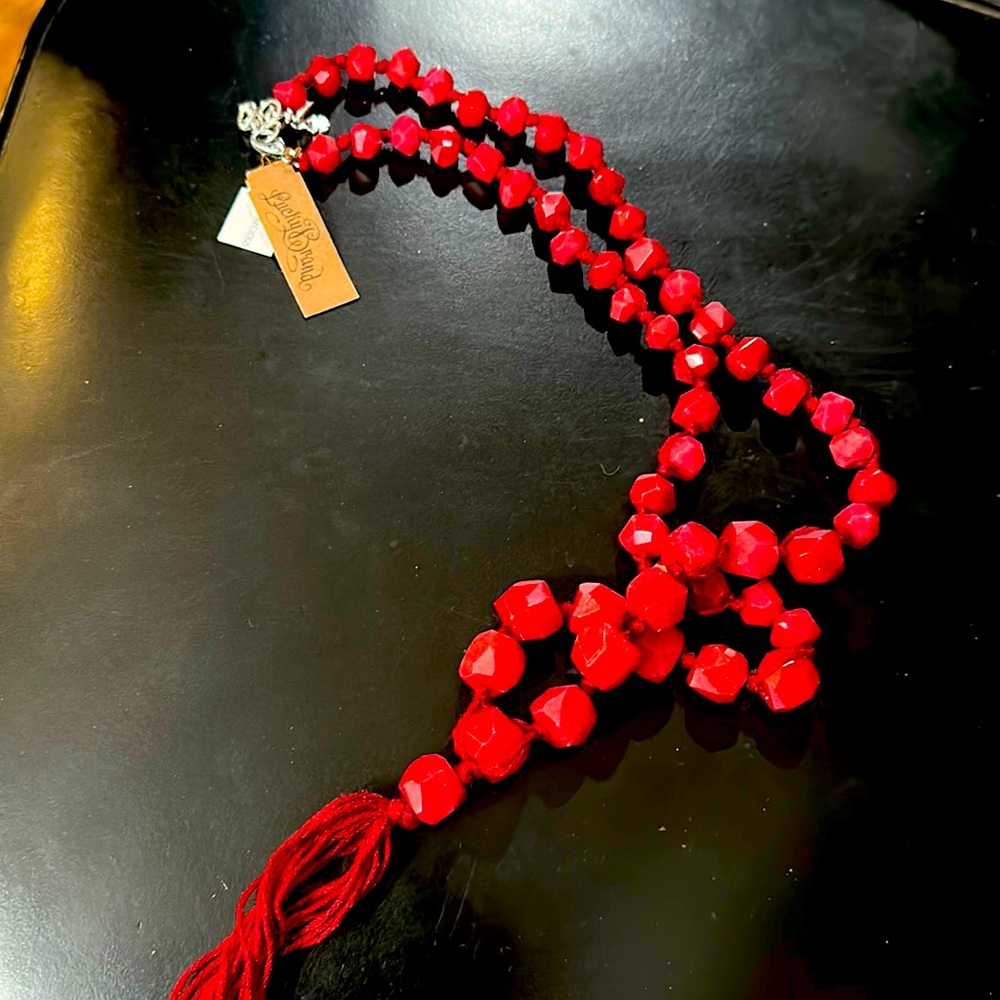 Lucky Brand semi precious stone necklace with tags